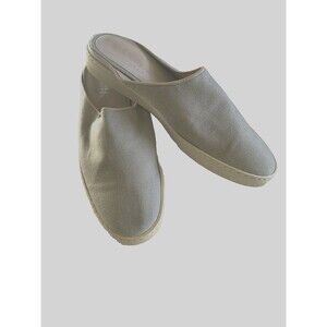 SALVADORE FERRAGAMO Sport Tan Canvas Mules Size 9.5 B